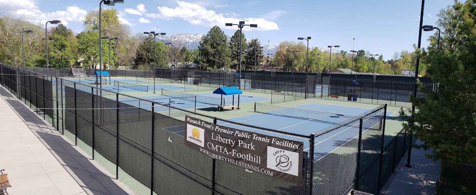 Pickleball courts at Liberty Park in Salt Lake City